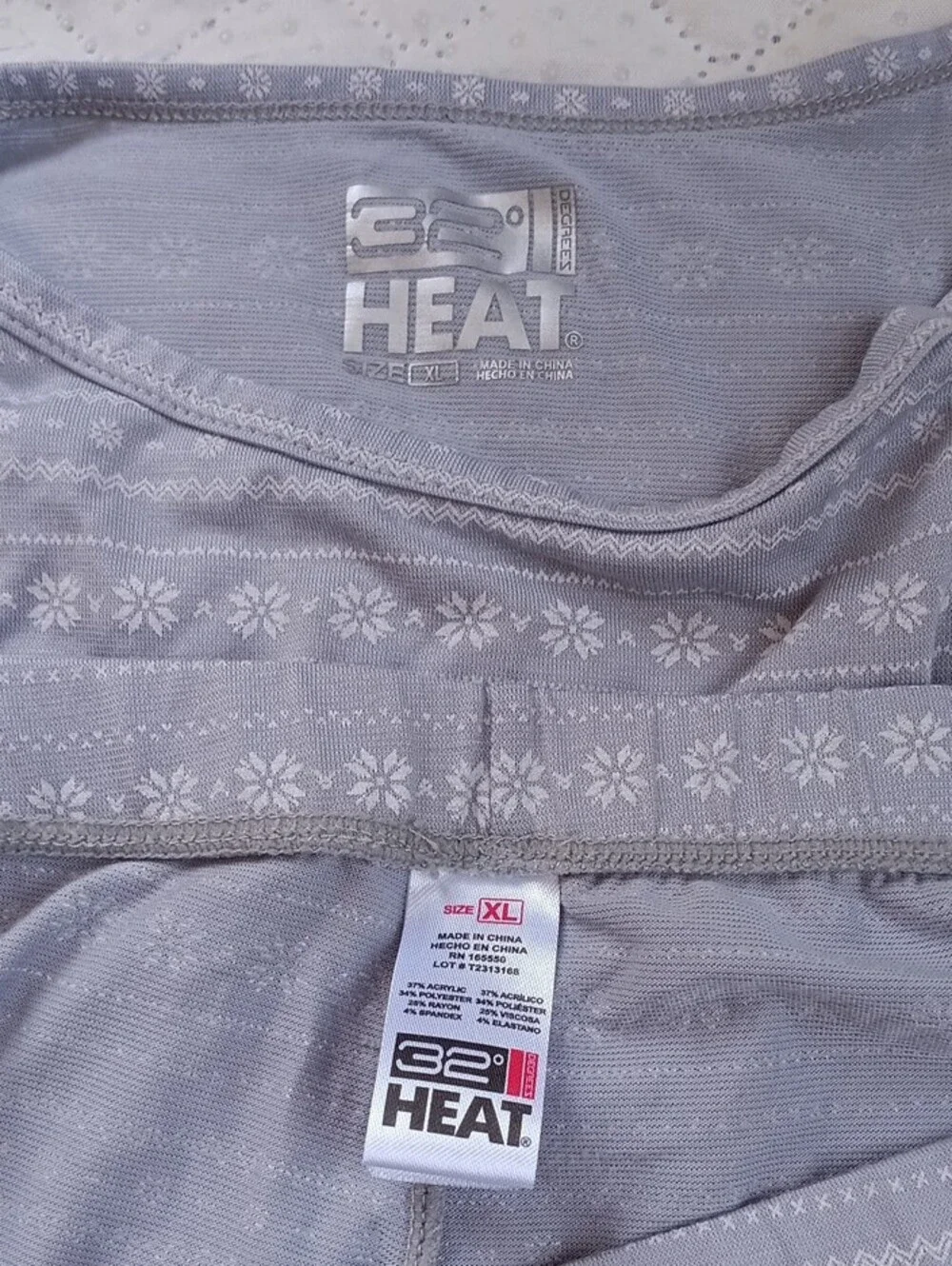 Kids Light Gray Base Layer Top And Bottom